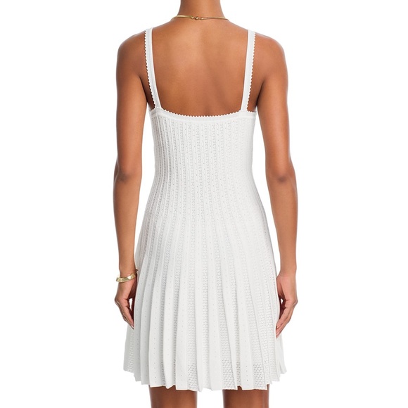 STAUD White Textured Mini Dress - Picture 4 of 6